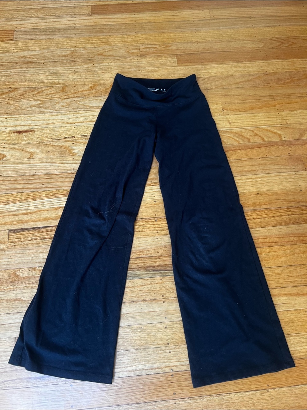 abercrombie kids Black Wide-Leg Lounge Pants